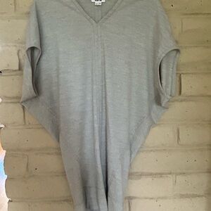 Helmut Lang Light Gray V-Neck Top